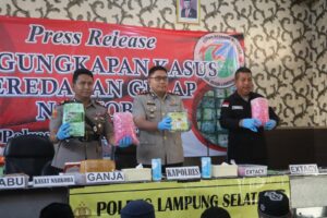 Polres Lamsel Gagalkan Penyeludupan Puluhan Kilogram Sabu